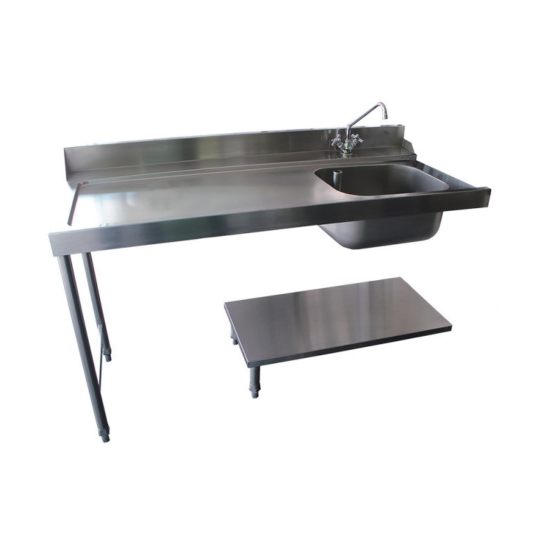 Plonge inox pour lave-vaisselle - Profondeur 715 mm - Longueur 700 mm - Nosem