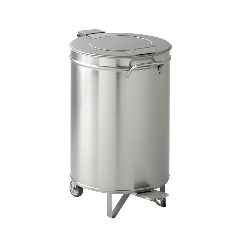 Poubelle mobile INOX pour sacs 100 L - Nosem