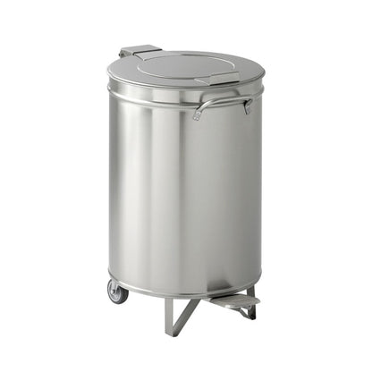 Poubelle mobile INOX pour sacs 100 L - Nosem