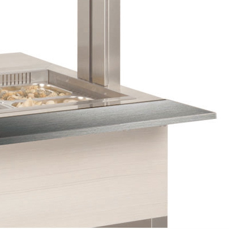 Rampe à plateaux rabattable - Finition acier inox plein - Prof 250 mm - IPOMNCAQ - Nosem