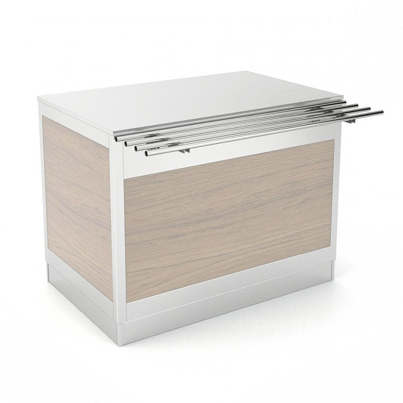 Rampe à plateaux rabattable - Finition acier inox - Prof 250 mm - INOMNC45 - Nosem