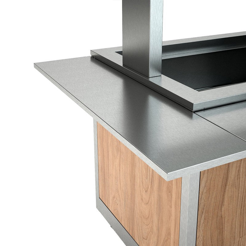 Rampe latéral amovible pour plateaux - Finition acier inox plein - Nosem