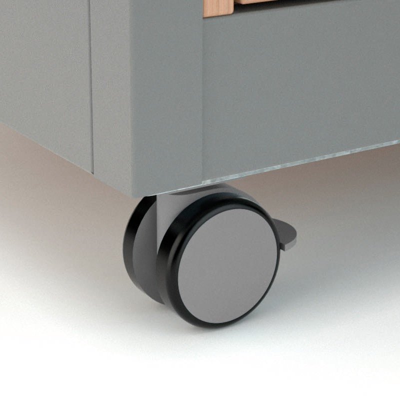 Roulettes en polyamide diam. 75 mm, dont 2 avec frein - RL5OMR75PLC123AQ - Nosem