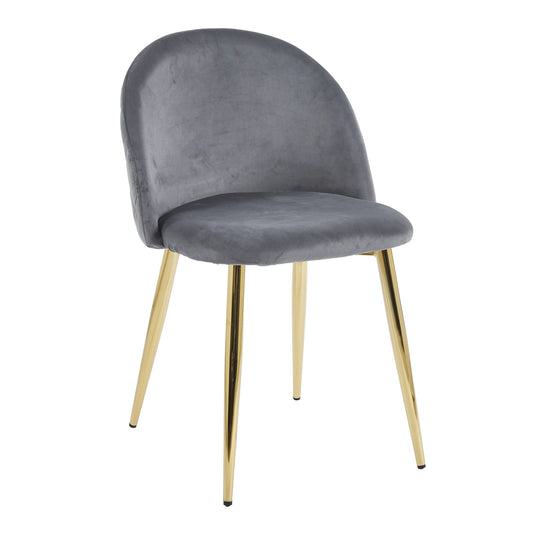 Chaise YUMI Velours - Gris