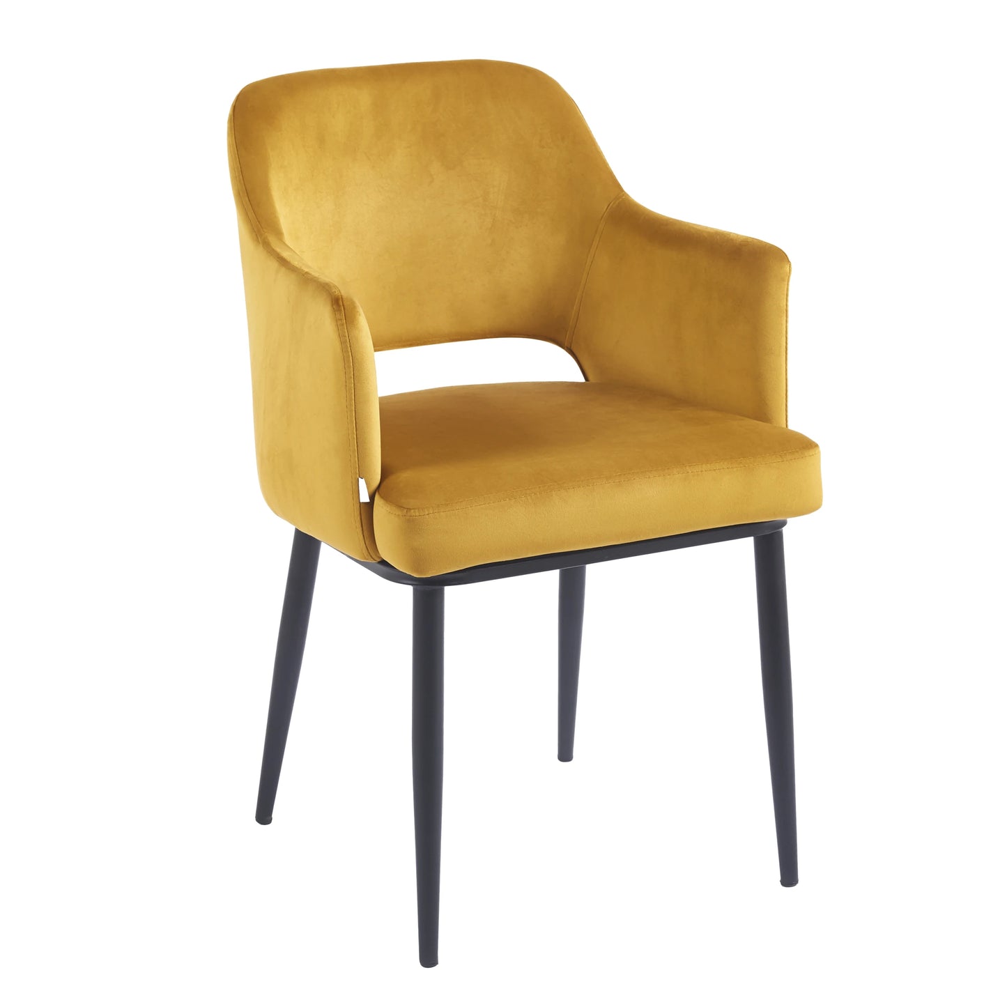 Chaise MAGGI Velours - Moutarde