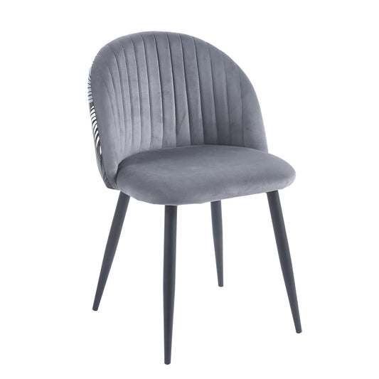 Chaise YUMI Floral - Gris