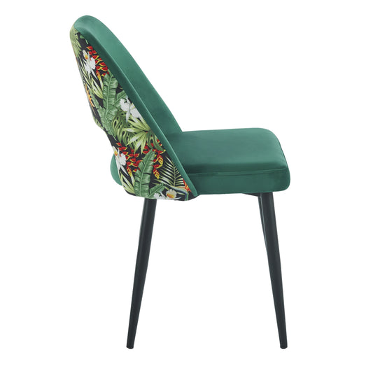 Chaise FRODITA Floral - Vert