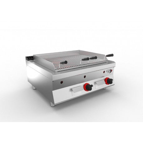 SOFRACHEF - Top grillade pierre de lave gaz - L 800 mm - 7STGPL8G