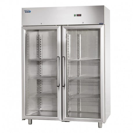 SOFRACOLD - Armoire vitrée GN 2/1 inox positive - 1209 L - AT1400PV-2