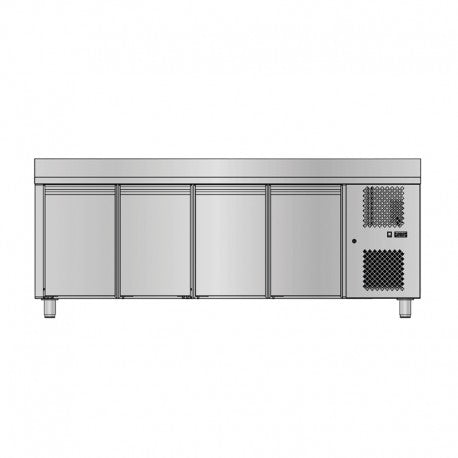 SOFRACOLD - Table GN 1/1 positive avec dosseret - Prof. 700 - 4 portes - 420 L - TRG4P-2