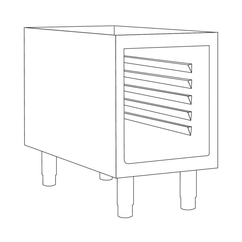 Soubassement baie libre - Gamme QUEEN 700 - Largeur 600 mm - Baron