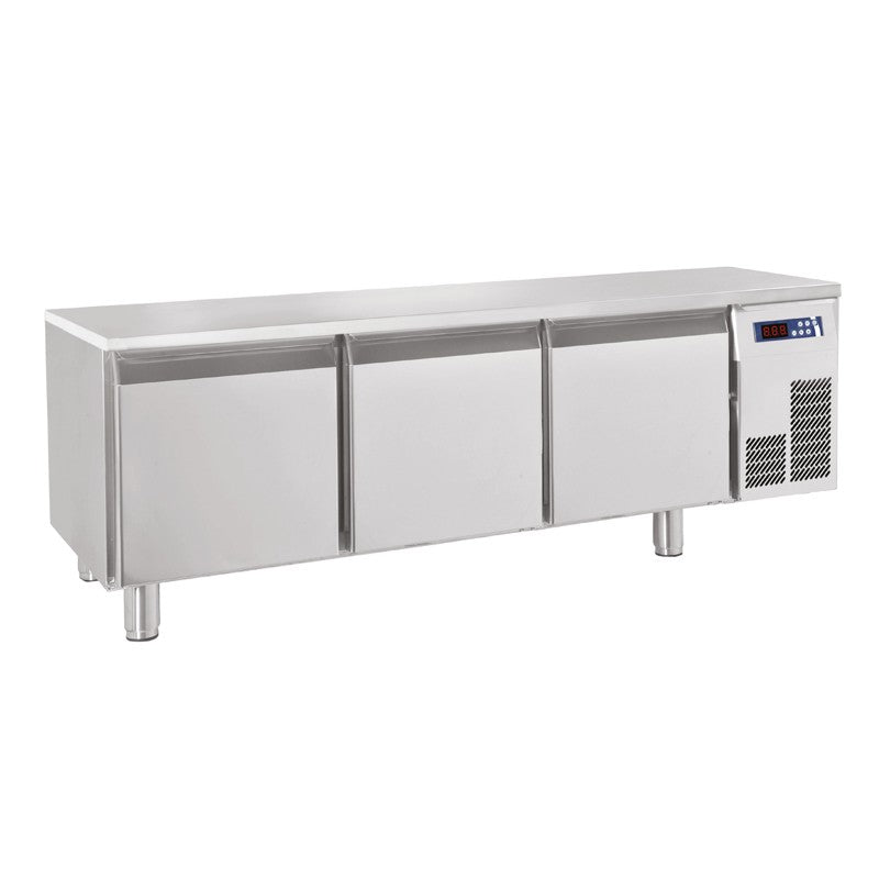 Soubassement réfrigéré sans dessus - 3 portes - 220 L - Gamme 650 - Baron
