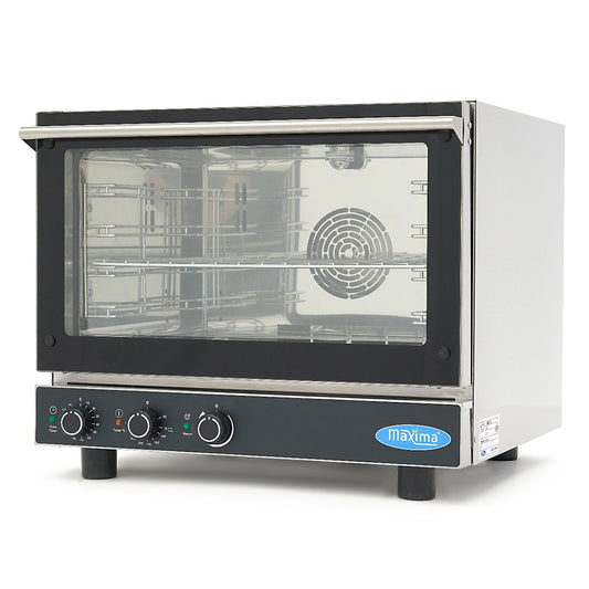 Four combiné mixte - 4 plateaux (1/1 GN / 60 x 40 cm) - analogique - 400V - porte relevable