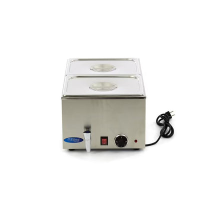 Bain Marie - avec robinet - incl 2 x 1/2 GN set - électrique