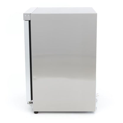 Armoire négative - 200 L - acier inoxydable - avec porte en verre