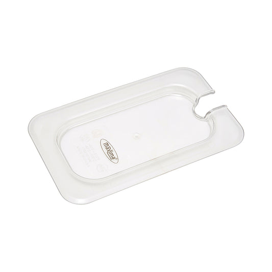 Couvercle gastronorm - 1/9 GN - polycarbonate - avec ouverture pour cuillère