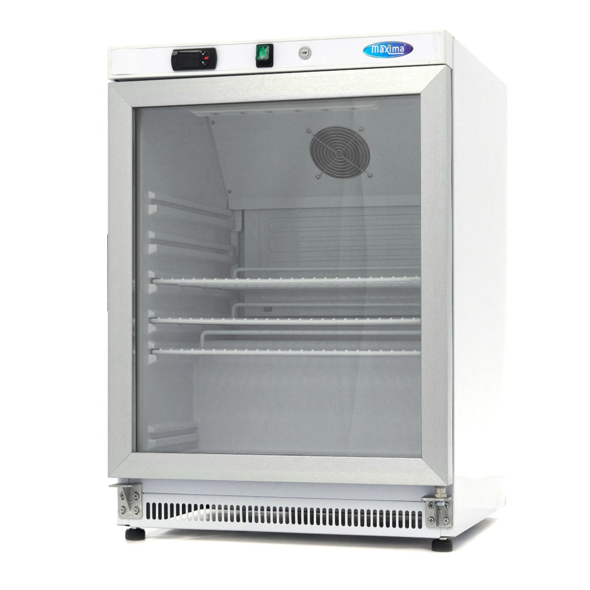 Réfrigérateur 200 L blanc porte vitrée