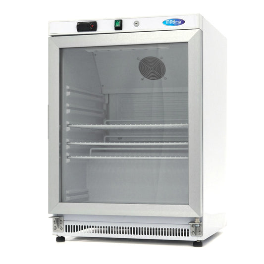 Réfrigérateur 200 L blanc porte vitrée