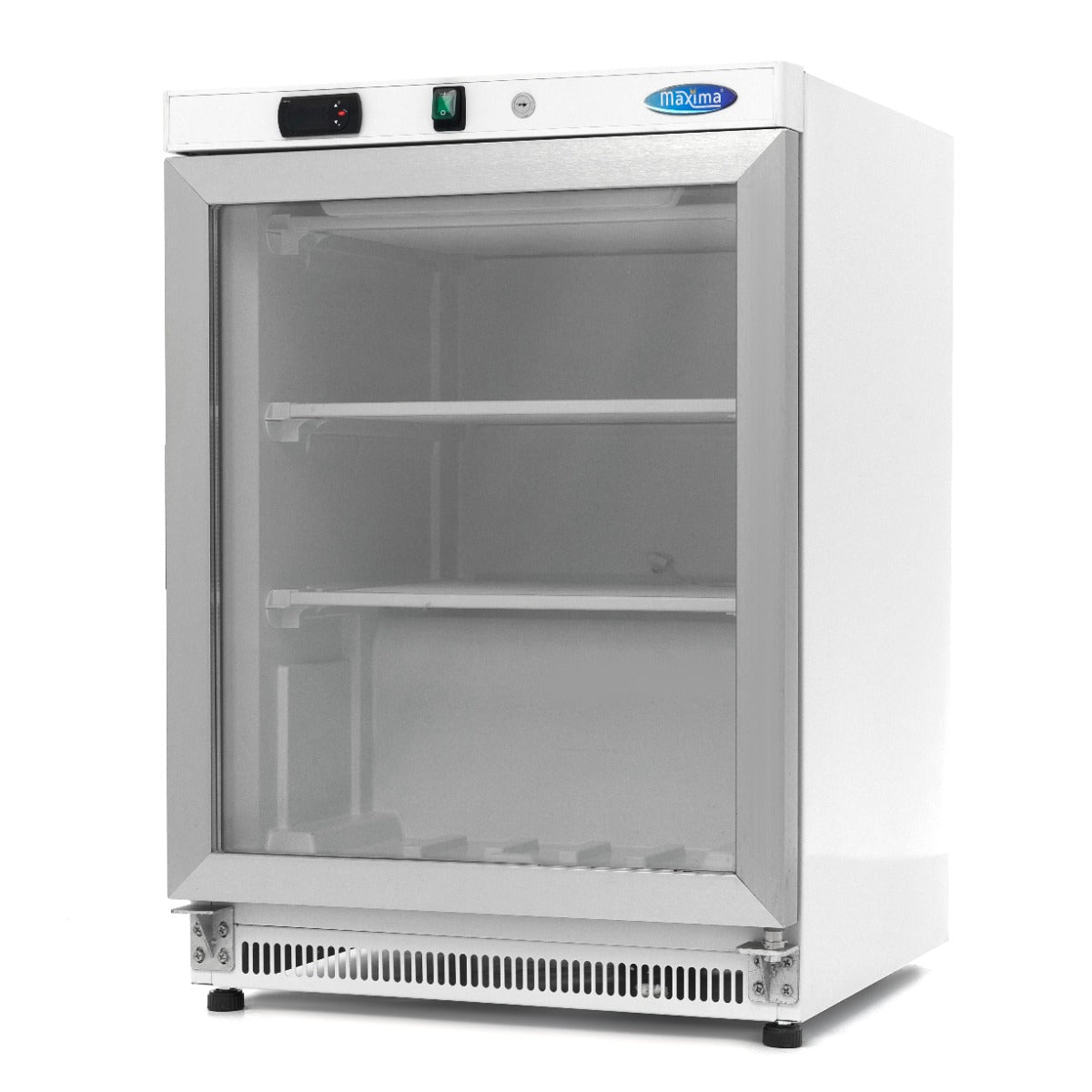 Congélateur 200 L blanc porte vitrée