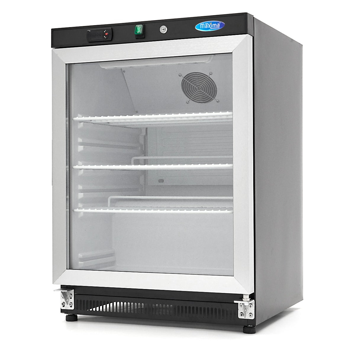 Réfrigérateur 200 L noir porte vitrée
