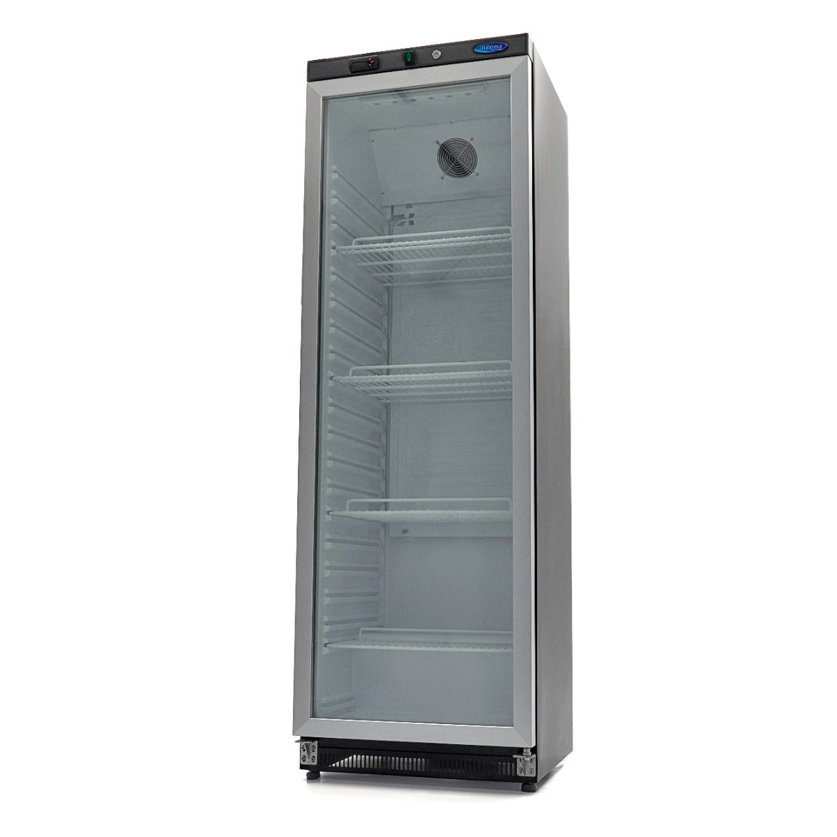 Réfrigérateur 400 L noir porte vitrée