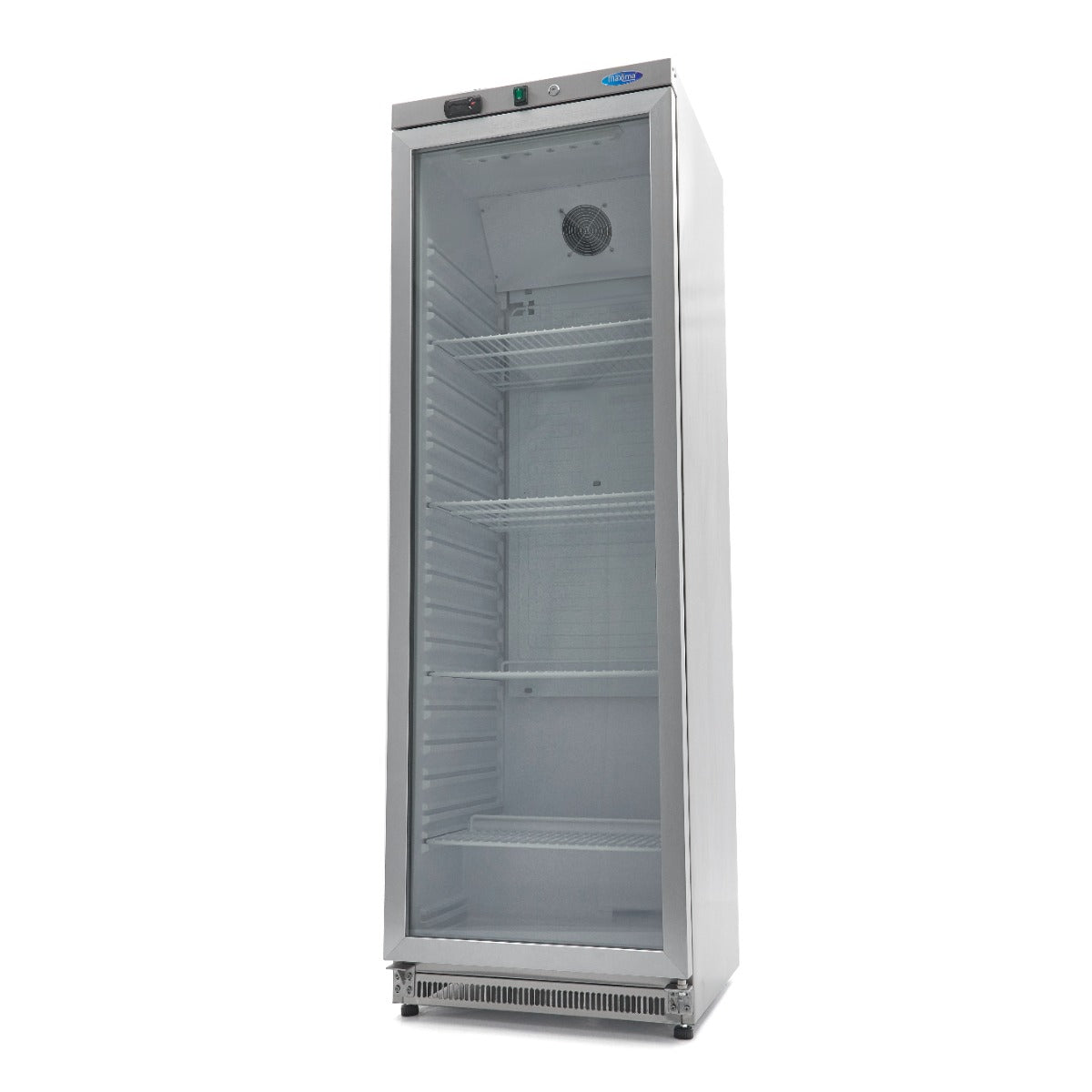 Armoire positive - 400 L - acier inoxydable - avec porte en verre