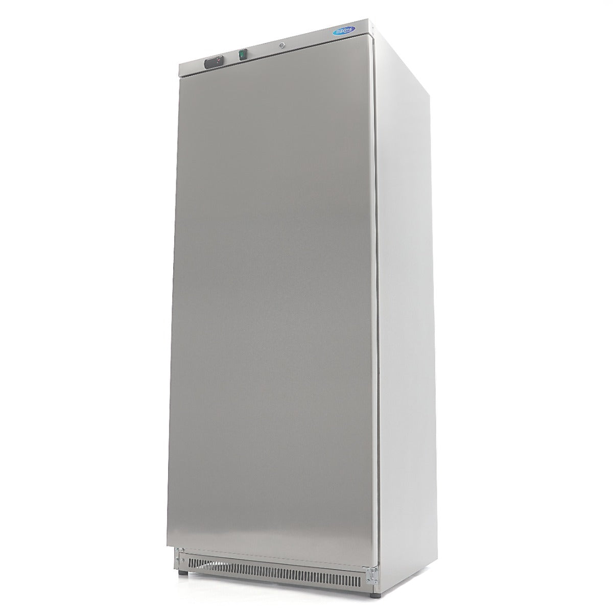 Armoire positive - 600 L - 4 étagères réglables - acier inoxydable