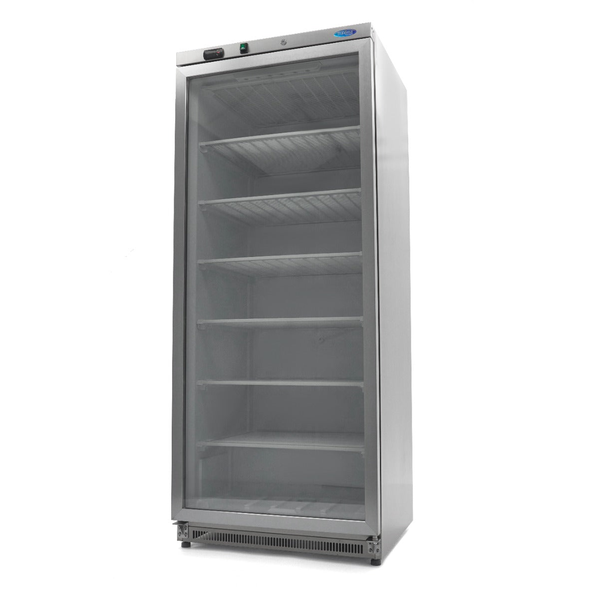 Armoire négative - 600 L - acier inoxydable - avec porte en verre