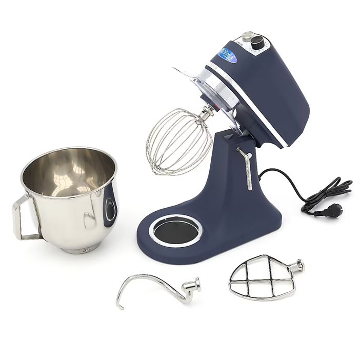 Batteur mélangeur - 7 L - jusqu'à 2 kg de pâte - bleu acier mat