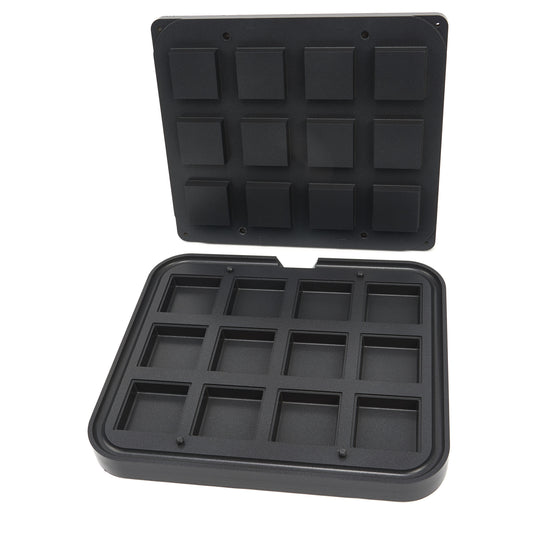 Moule à Tartelette - Carré - 72/62 mm - 12 pieces
