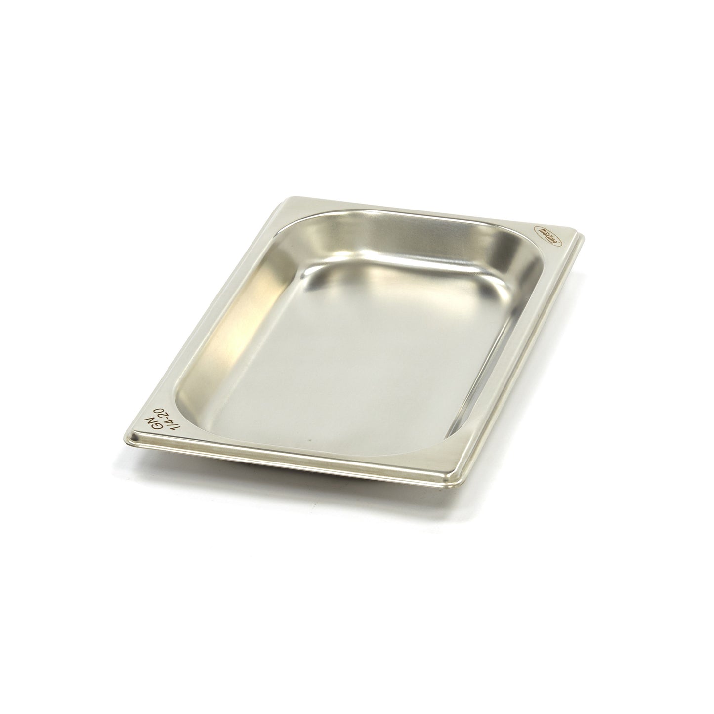 Bac gastronorm - 1/4 GN - profondeur 2 cm - acier inoxydable