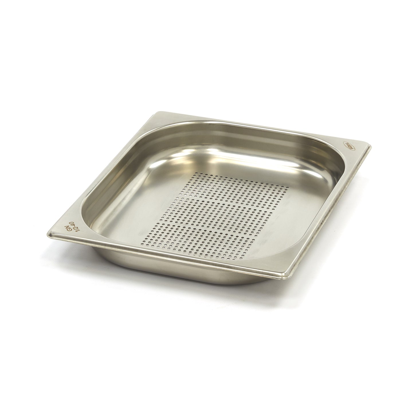Bac gastronorm - 1/2 GN - profondeur 4 cm - acier inoxydable - perforé
