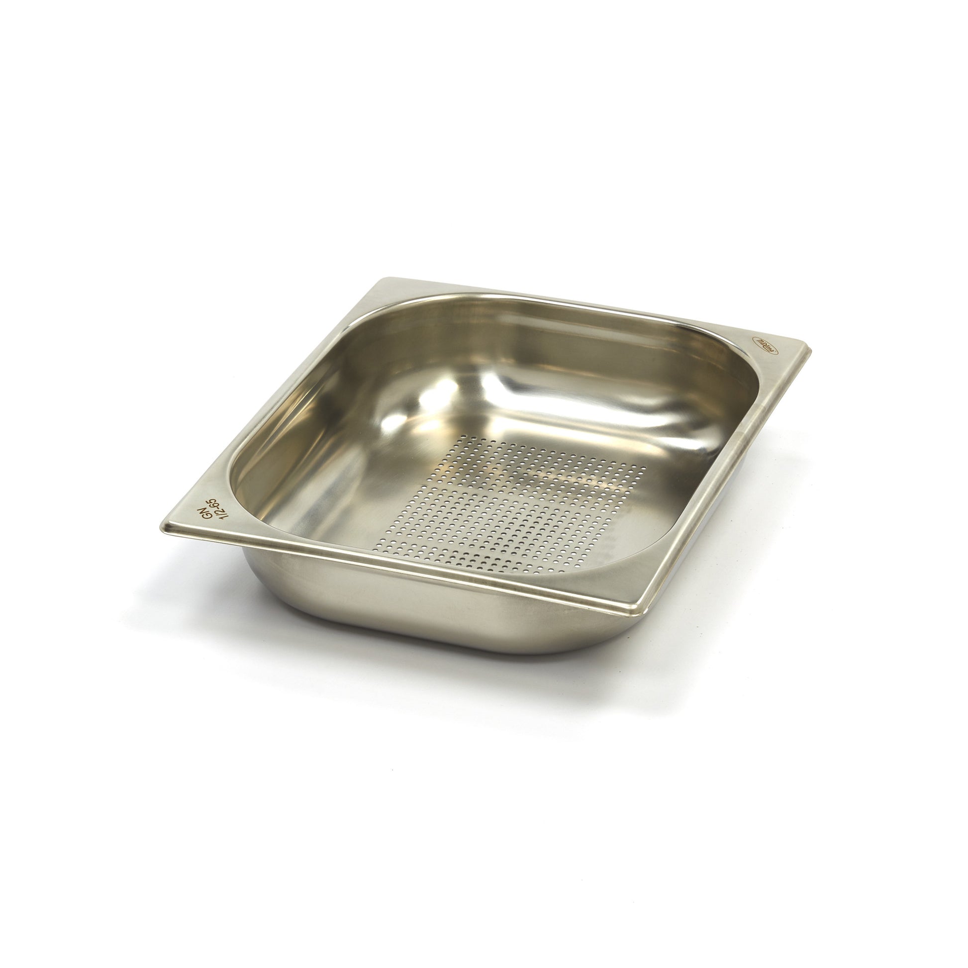 Bac gastronorm - 1/2 GN - profondeur 6,5 cm - acier inoxydable - perforé
