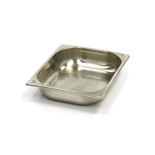 Bac gastronorm - 1/2 GN - profondeur 6,5 cm - acier inoxydable - perforé