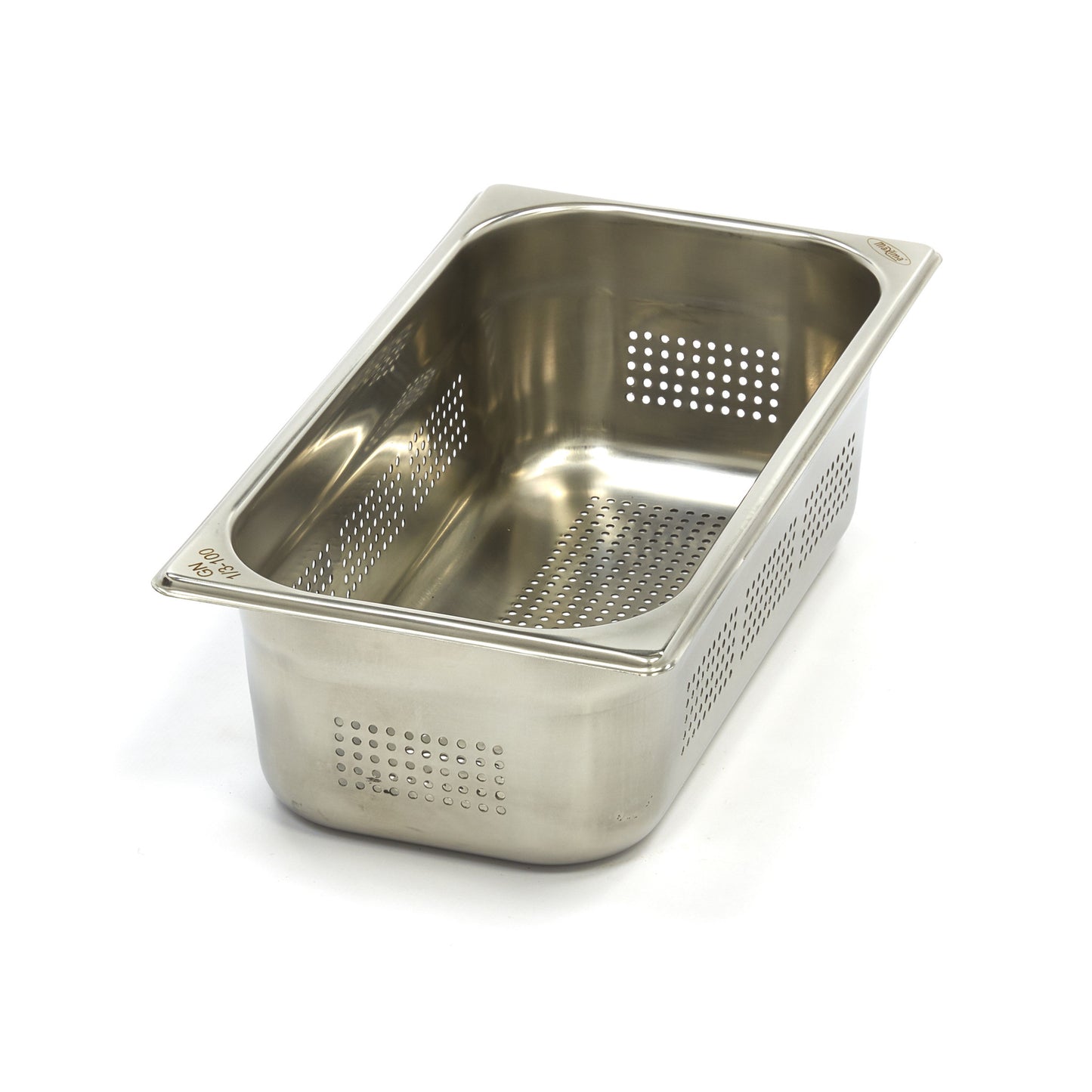 Bac gastronorm - 1/3 GN - profondeur 10 cm - acier inoxydable - perforé