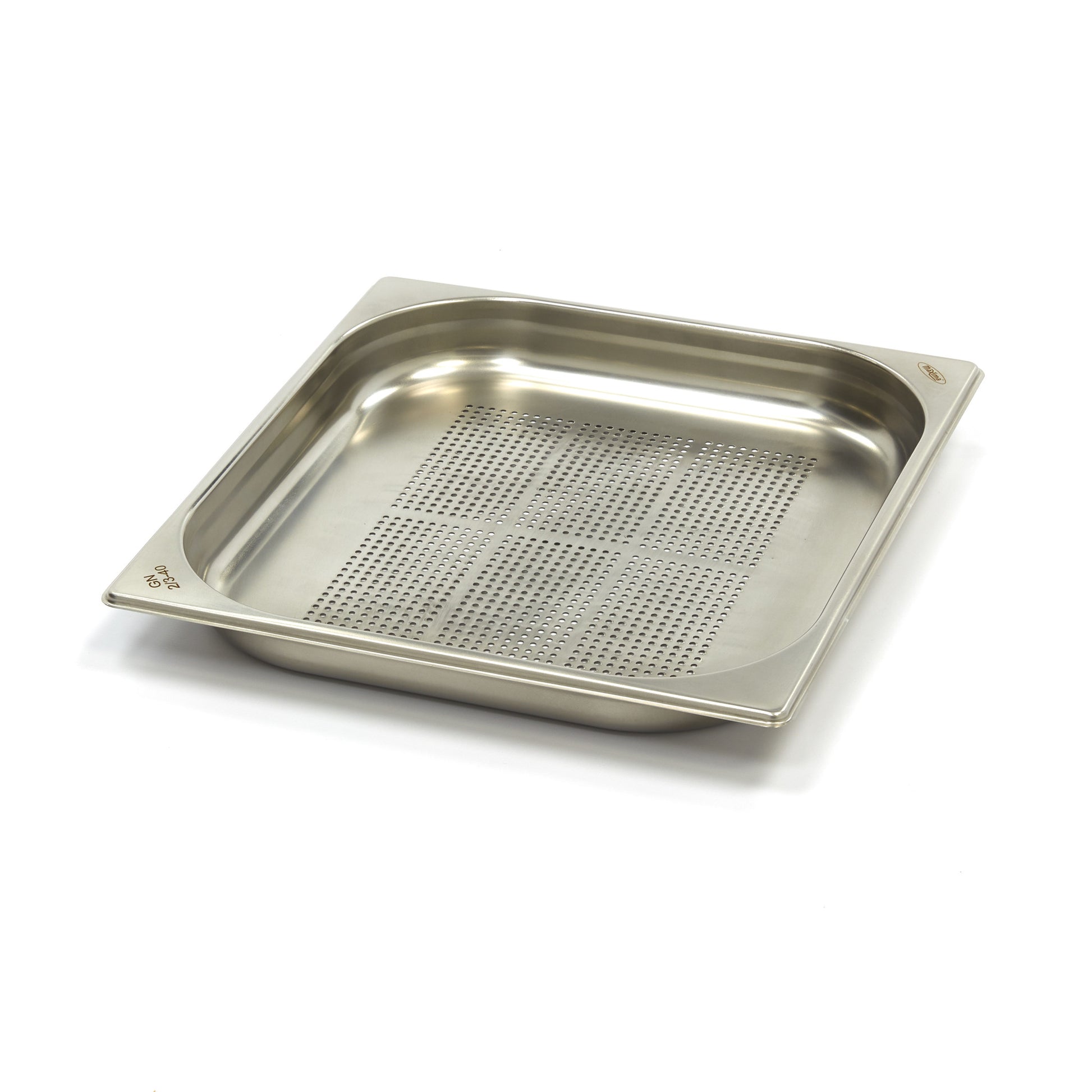 Bac gastronorm - 2/3 GN - profondeur 4 cm - acier inoxydable - perforé