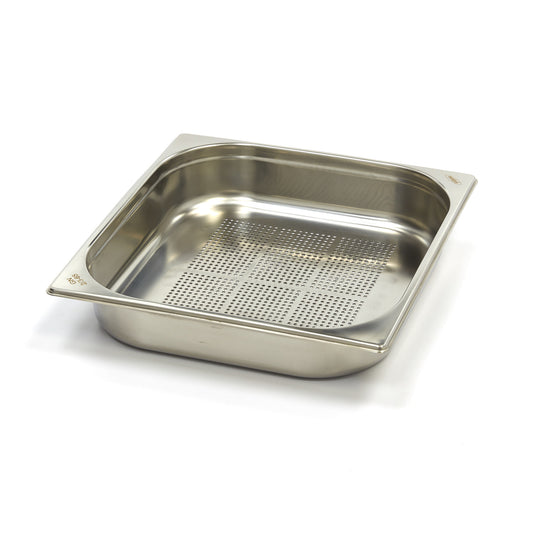 Bac gastronorm - 2/3 GN - profondeur 6,5 cm - acier inoxydable - perforé