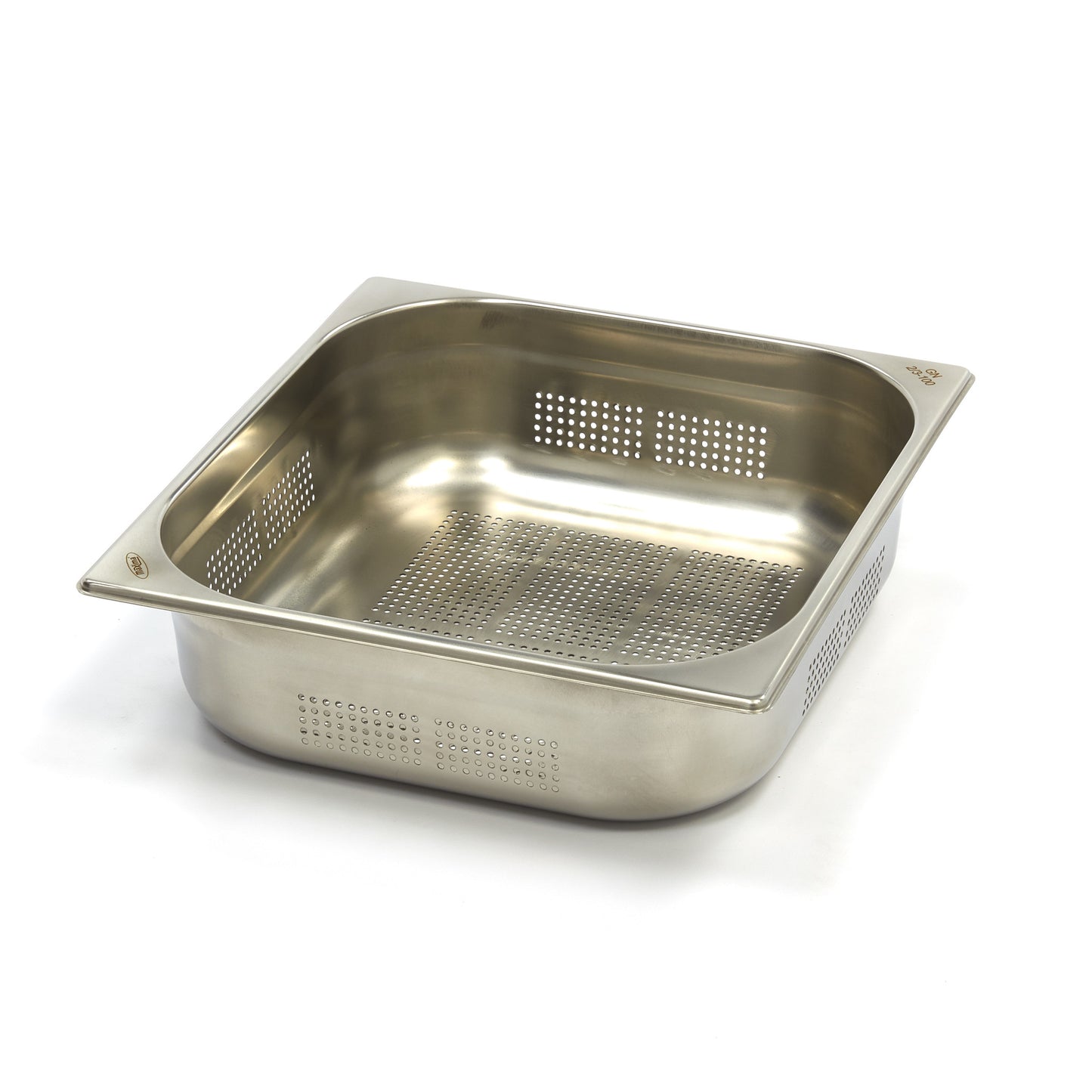 Bac gastronorm - 2/3 GN - profondeur 10 cm - acier inoxydable - perforé