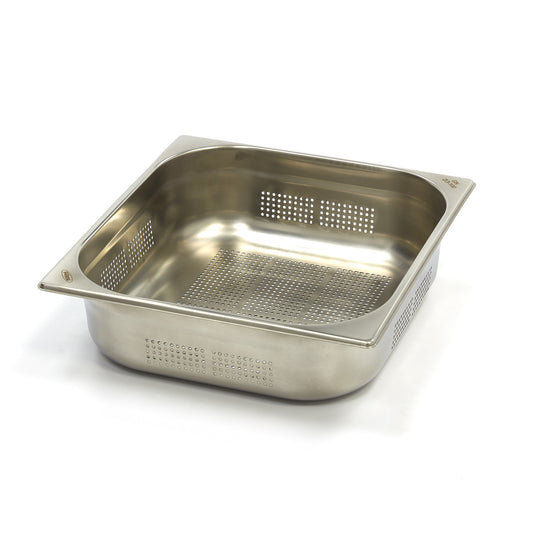Bac gastronorm - 2/3 GN - profondeur 10 cm - acier inoxydable - perforé
