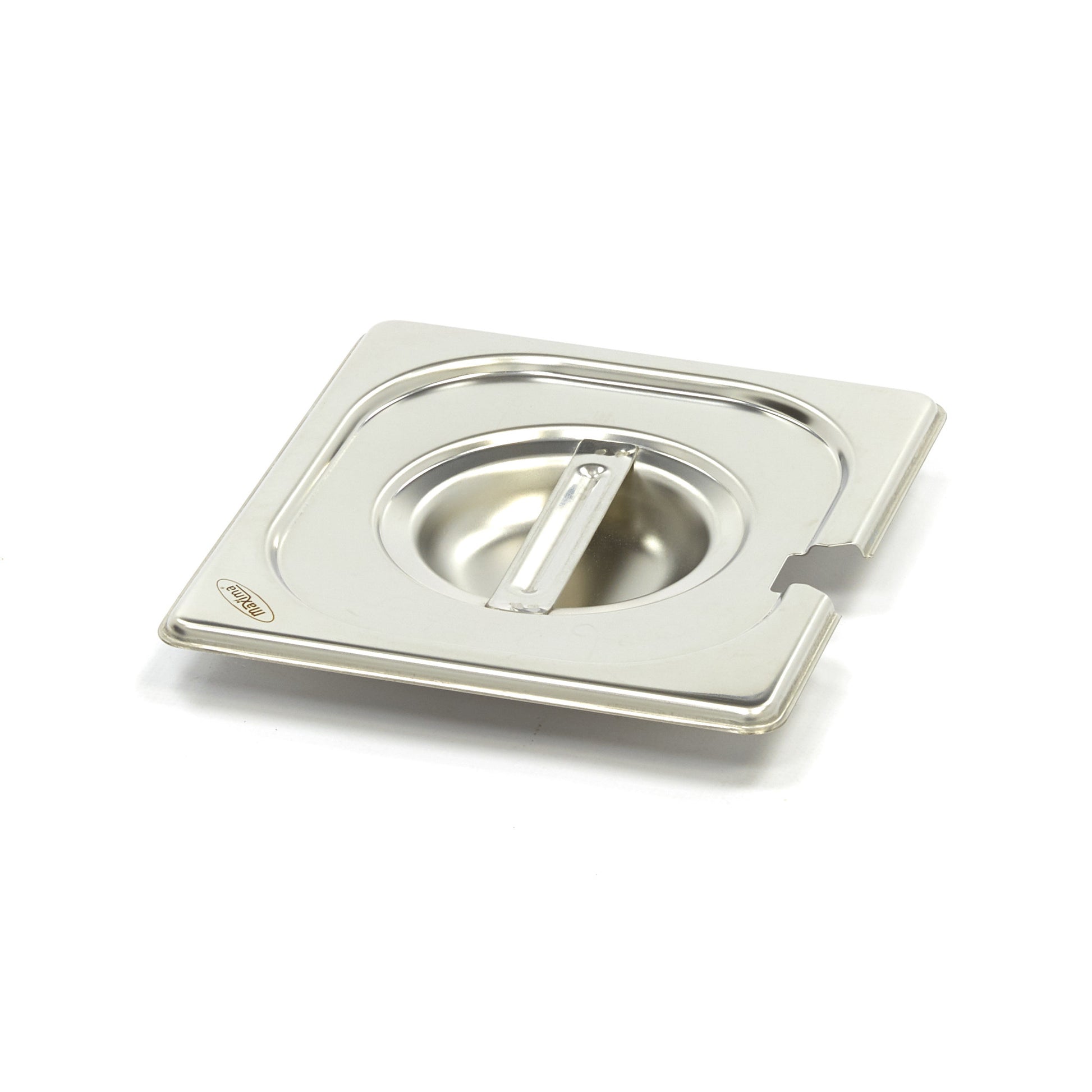 Couvercle gastronorm - 1/6 GN - acier inoxydable - avec ouverture pour cuillère