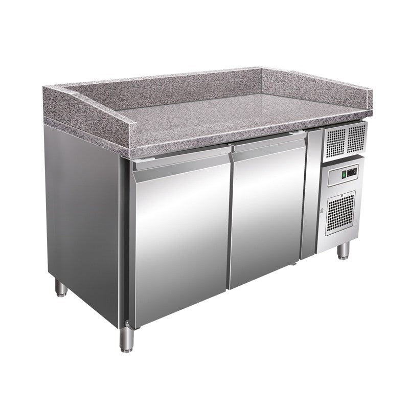Table à pizza - Dessus granit - 2 portes - +2/+8°C - PZ2601TNA - Nosem