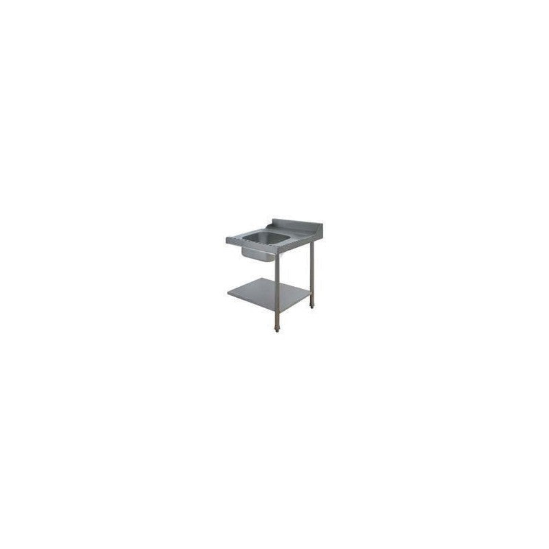 Table avec bac pour machines à capot panier 500 x 500 ou 600 x 500 - PAP707DV - Nosem