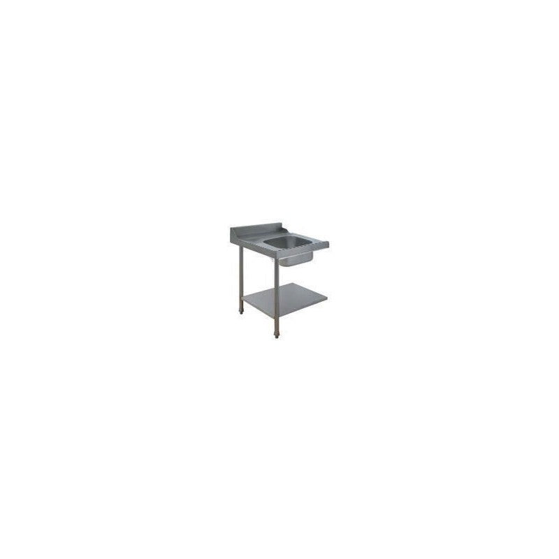 Table avec bac pour machines à capot panier 500 x 500 ou 600 x 500 - PAP707GV - Nosem