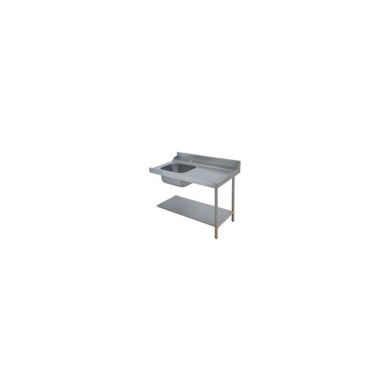 Table avec bac pour machines à capot panier 500 x 500 ou 600 x 500 - PAP712DV - Nosem