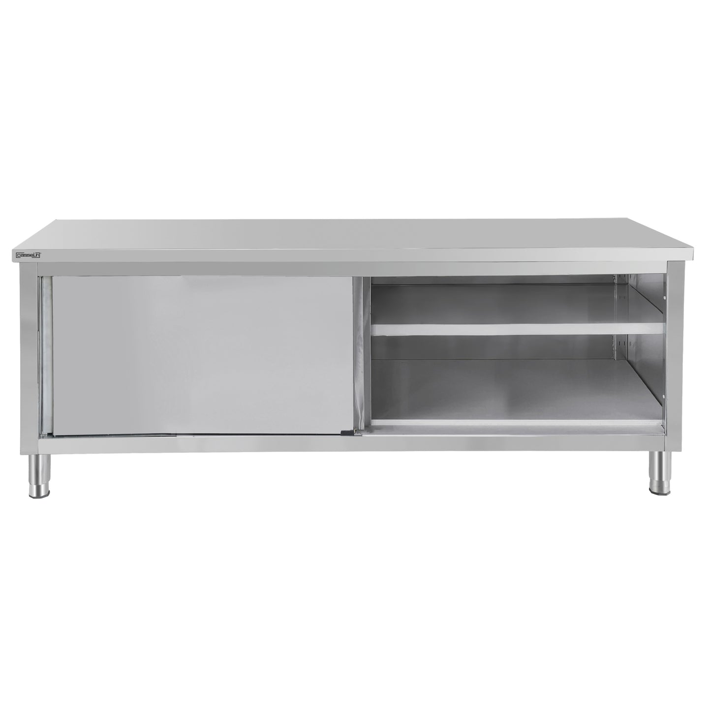Table de travail Inox 700 avec portes coulissantes 1000 mm