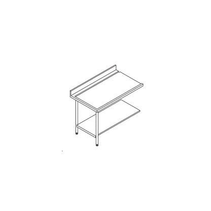 Table entrée/sortie pour machines à paniers 500 x 500 ou 600 x 500 - 80203 - Furnotel