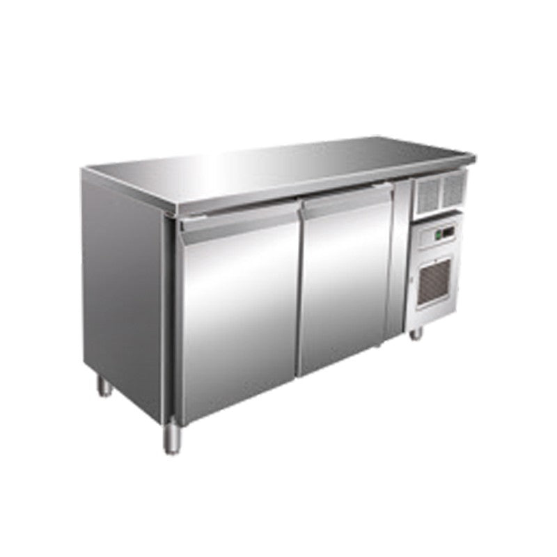 Table gastro -2/+8°C avec groupe logé - 313 L - 2 portes - Sans dosseret - Nosem