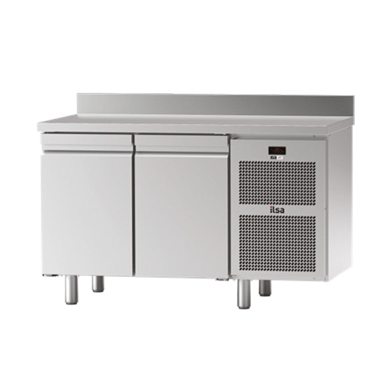 Table réfrigérée pâtissière négative -20/-10°C avec dosseret - 2 portes - Avec groupe - Prof. 800 - 293 L - TPA82N