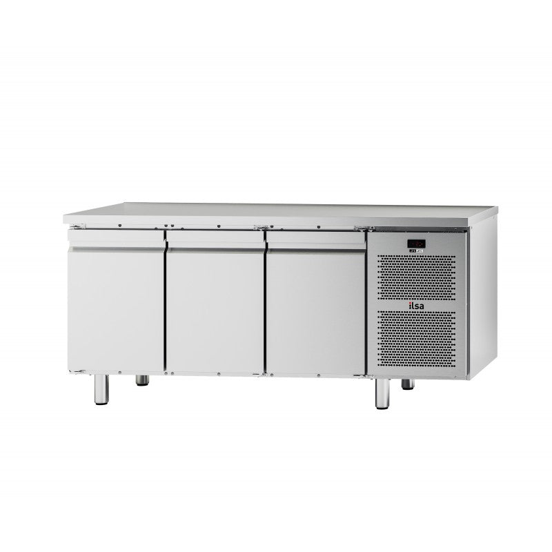 Table réfrigérée pâtissière négative -20/-10°C sans dosseret - 3 portes - Avec groupe - Prof. 800 - 457 L - TPP83N