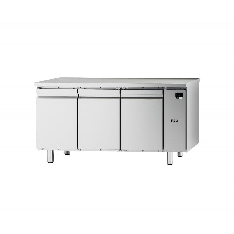 Table réfrigérée pâtissière négative -20/-10°C sans dosseret - 3 portes - Sans groupe - 457 L - TPP83NSG - NEOS - Ilsa
